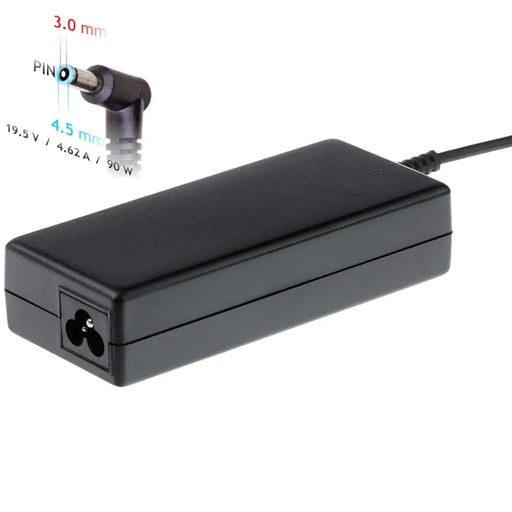 Akyga notebook power adapter AK-ND-26 19.5V/4.62A 90W 4.5x3.0 mm + pin HP power adapter/inverter Indoor Black - Power