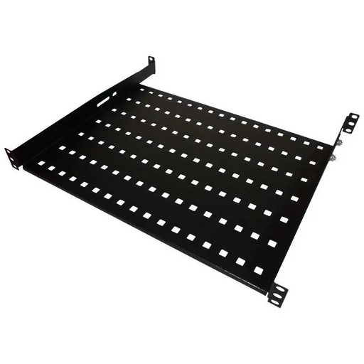 Alantec SA-P-19-1U-450-4-C-02 Fixed shelf 19’’ 1U depth 450mm black - ShelvesSZA-POL<<<RacksSZA<<<ActionPL