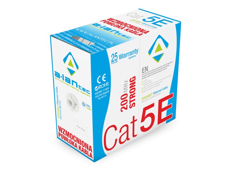 Alantec KIU5STR305 networking cable Grey 305 m Cat5e U/UTP (UTP)