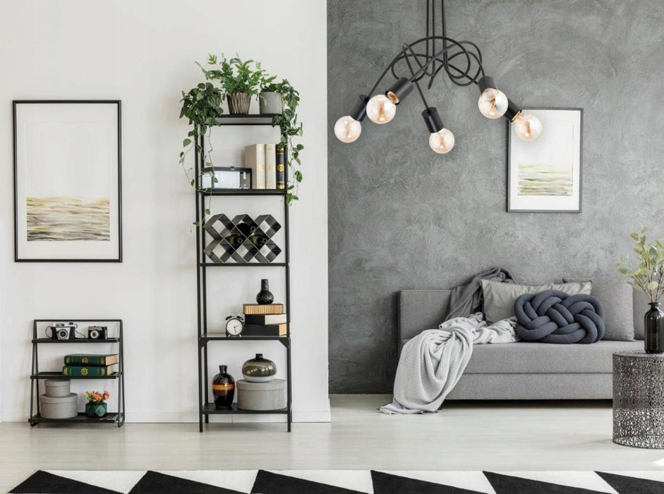 CHANDELIER TANGO BLACK 5XE27 60W