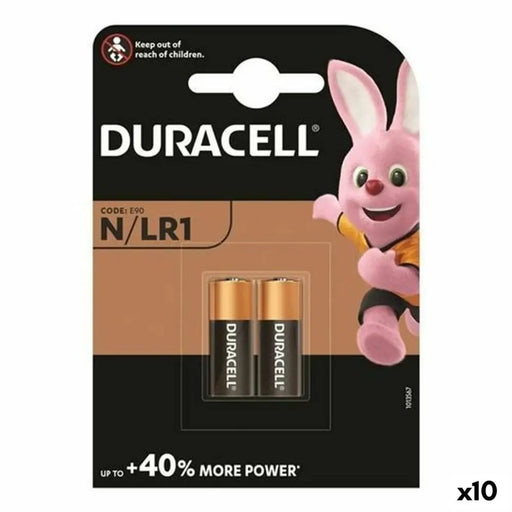 Alkaline Batteries DURACELL LR1 2 Pieces (10 Units) - Електроника Батерии<<<Компютри| Електроника<<<BigBuy&&&Алкални