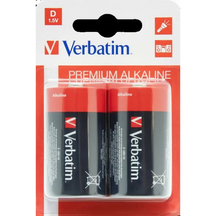 Alkaline Batteries Verbatim LR20 1,5 V (10 Units) - Електроника Батерии<<<Компютри| Електроника<<<BigBuy&&&Алкални