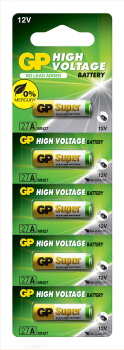 Alkaline battery GP 12 V /5 pcs./pack price for 1 pc./ for alarms A27 - Батерии<<<Батерии и зарядни у-ва<<<ValiAPI