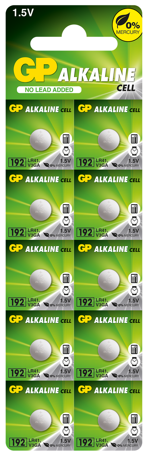Alkaline button battery GP BATTERIES GP192 LR-41 1.55V AG3 - Батерии<<<Батерии и зарядни у-ва<<<ValiAPI