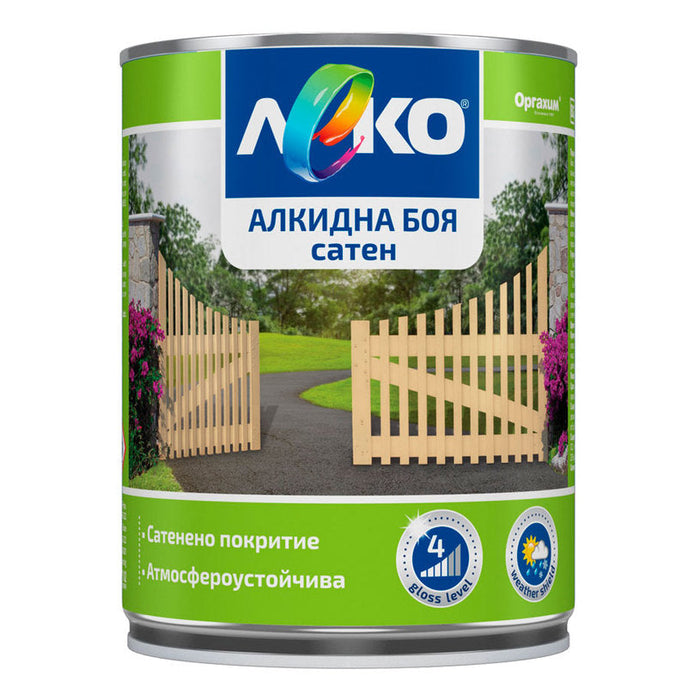 ALKYD PAINT SATIN DARK YELLOW COLOR 650 ML LEKO LEKO - Алкидни и водоразтворими<<<Бои за метал и дърво<<<Бои и