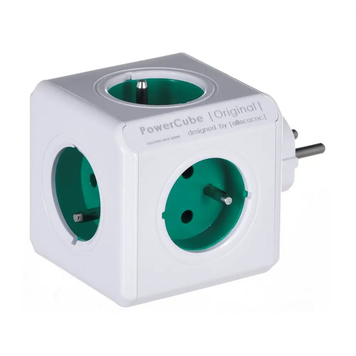 Allocacoc PowerCube Original (E) power extension 5 AC outlet(s) Green,White - Electrical extension cordsLIP-ELE<<<Slats