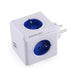 Allocacoc PowerCube Original USB (E) power extension 4 AC outlet(s) Blue White - Electrical extension
