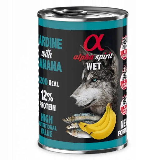 ALPHA SPIRIT WET Sardine with banana - wet dog food - 400g - Wet foodDLP-KAM<<<For the dogDLP<<<ActionPL