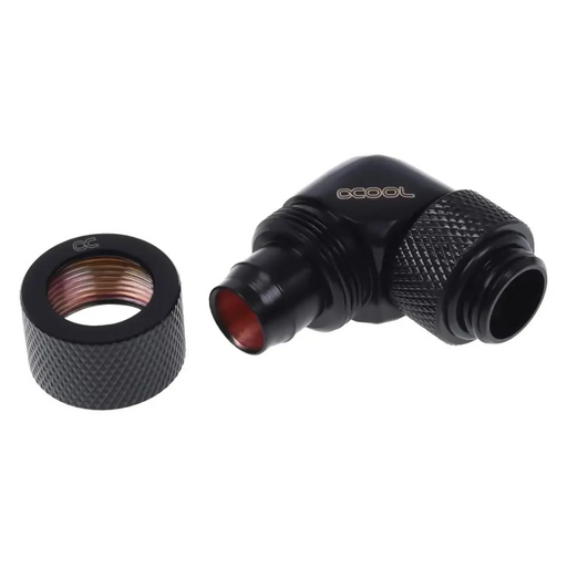 Alphacool Compression Fitting 13/10 - G1/4 90° Swivel Matt Black - Фитинги<<<Водно охлаждане<<<ValiAPI