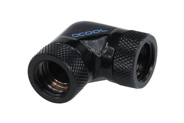 Alphacool HF adapter L-connector 90° G1/4 - G1/4 Internal thread Black matt - Фитинги<<<Водно охлаждане<<<ValiAPI
