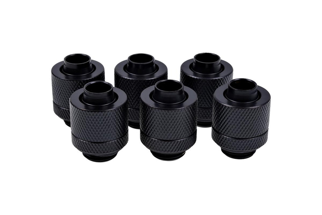 Alphacool Eiszapfen fitting, Extension, 13/10mm, G1/4, Matt black, 6 pieces