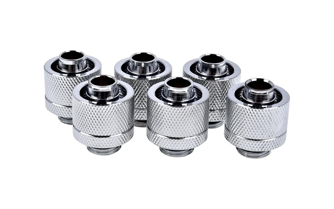 Alphacool Eiszapfen fitting, Extension, 16/10mm, G1/4, Silver, 6 pieces