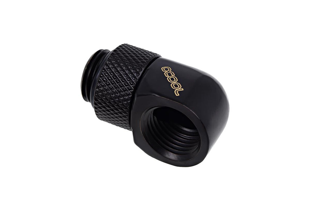 Rotating L-connector Alphacool Eiszapfen, G1/4 AG auf G1/4 IG, Matt black
