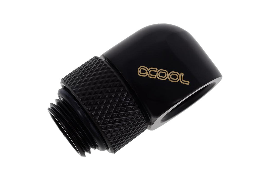 Rotating L-connector Alphacool Eiszapfen, G1/4 AG auf G1/4 IG, Matt black