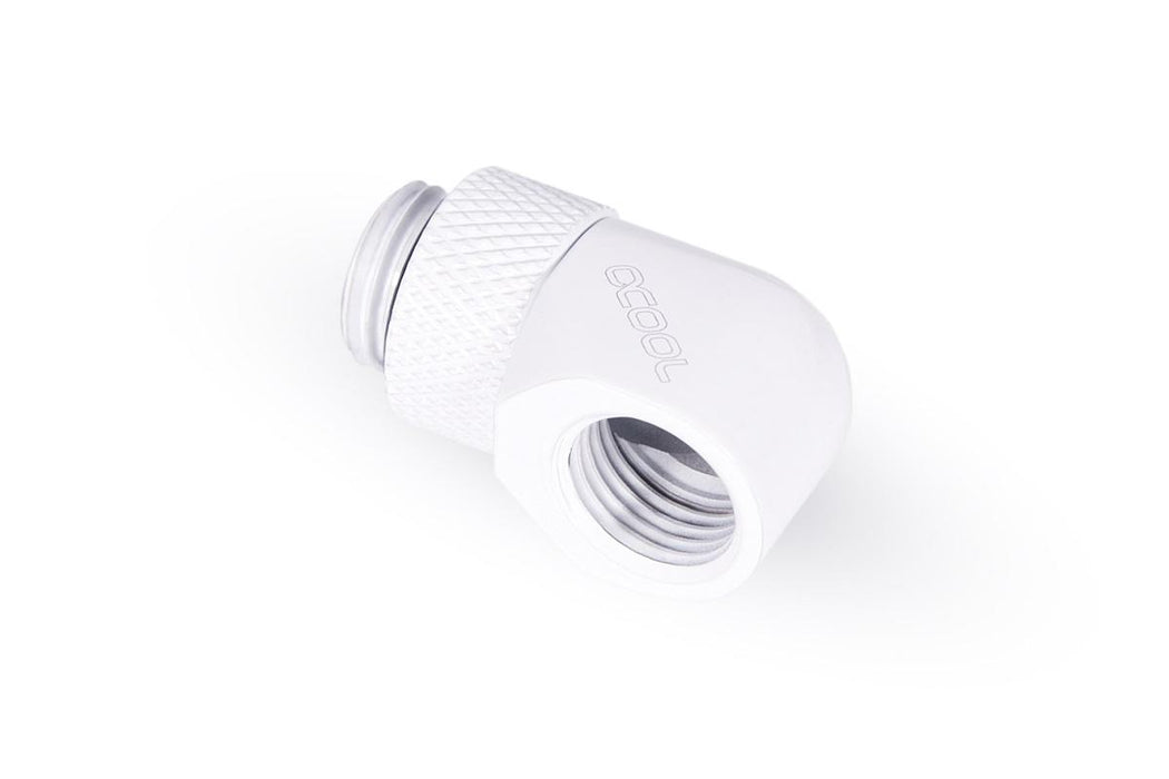 Rotating L-connector Alphacool Eiszapfen, G1/4 AG auf G1/4 IG, White