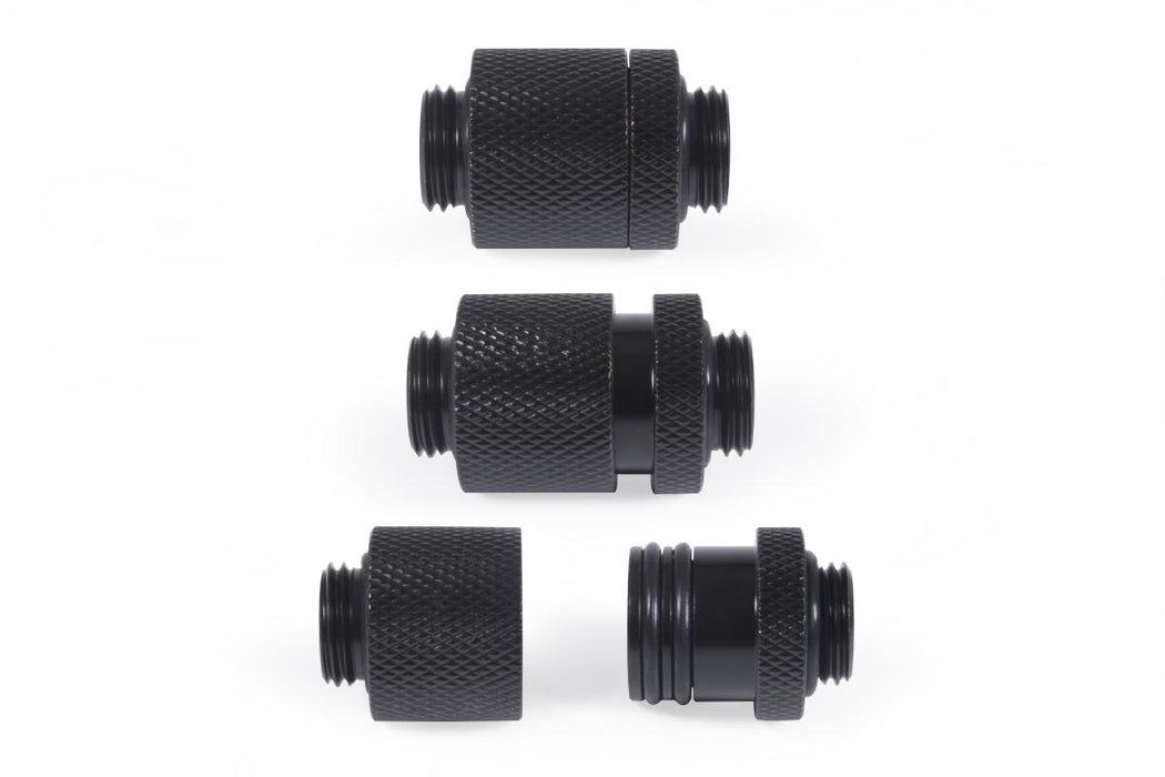 D-Plug Alphacool ES, 20mm, G1/4 AG auf G1/4 AG, Black mat