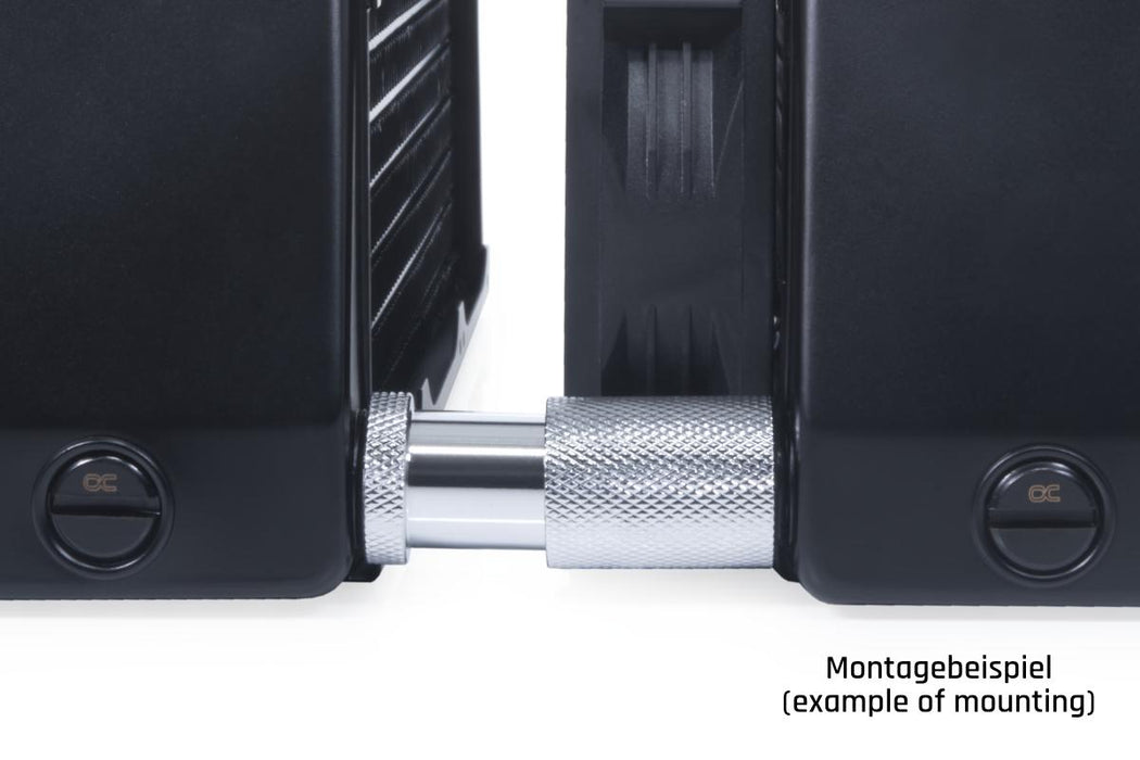 D-Plug Alphacool ES, 20mm, G1/4 AG auf G1/4 AG, Black mat