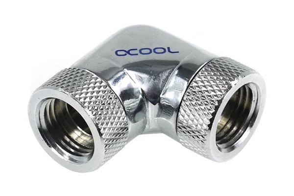Adapter Alphacool HF, L-connector 90°, G1/4 - G1/4, Internal thread, Silver