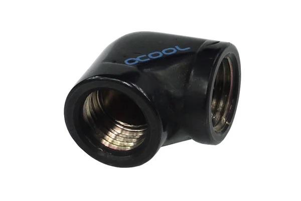 L-connector Alphacool HF, Internal thread G1/4 - G1/4, 90°, Matt black