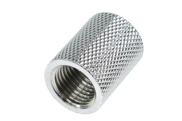 Alphacool sleeve, Internal thread G1/4 AG - G1/4 AG, Chrome