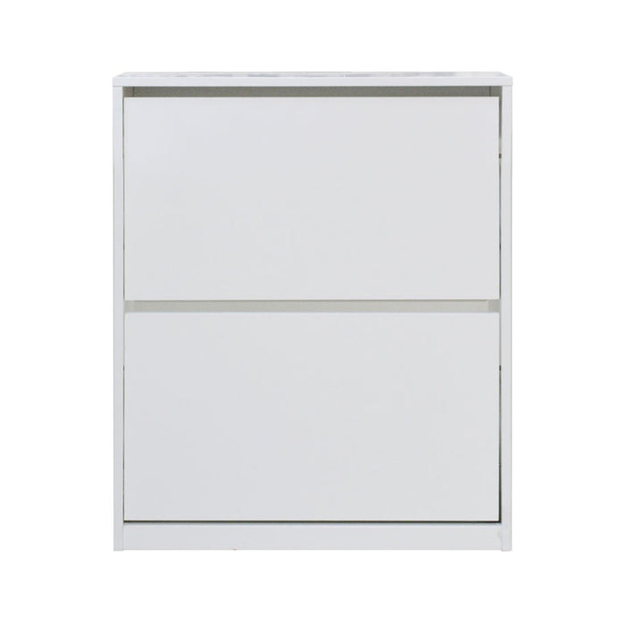 SHOE CABINET WITH 2 DOORS WHITE GLOSS 64X26X83 CM. ALPI