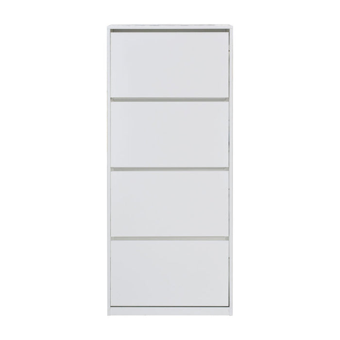 SHOE CABINET WITH 4 DOORS WHITE GLOSS 64X26X159 CM. ALPI