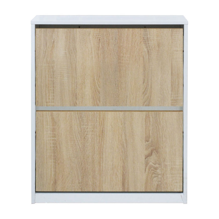 SHOE CABINET WITH 2 DOORS WHITE GLOSS+SONOMA 64X26X83 CM. ALPI