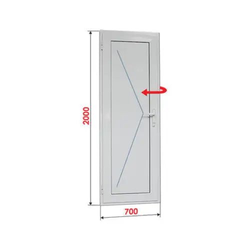 ALUMINUM BATHROOM DOOR WITH THERMAL PANEL PROFILINK 70X200 CM. LEFT - Врати<<<Врати и обков<<<Строителни