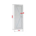ALUMINUM BATHROOM DOOR WITH THERMAL PANEL PROFILINK 70X200 CM. LEFT - Врати<<<Врати и обков<<<Строителни