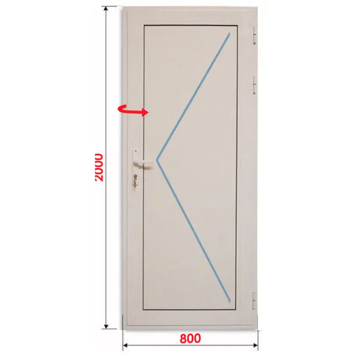 ALUMINUM DOOR WITH THERMAL INSULATION PANEL PROFILINK 80X200 CM. RIGHT - Врати<<<Врати и обков<<<Строителни