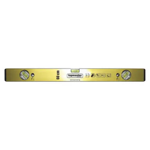 ALUMINUM LEVEL WITH MAGNET TOPMASTER 60 cm - Измервателни инструменти<<<Ръчни инструменти<<<Инструменти и