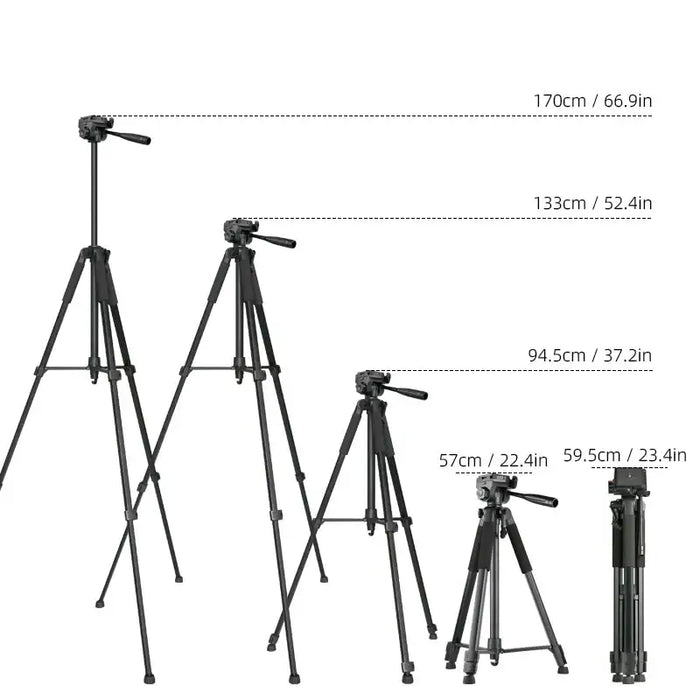 Aluminum photographic tripod with adjustable base - gray - Photo accessories<<<HurtelXML