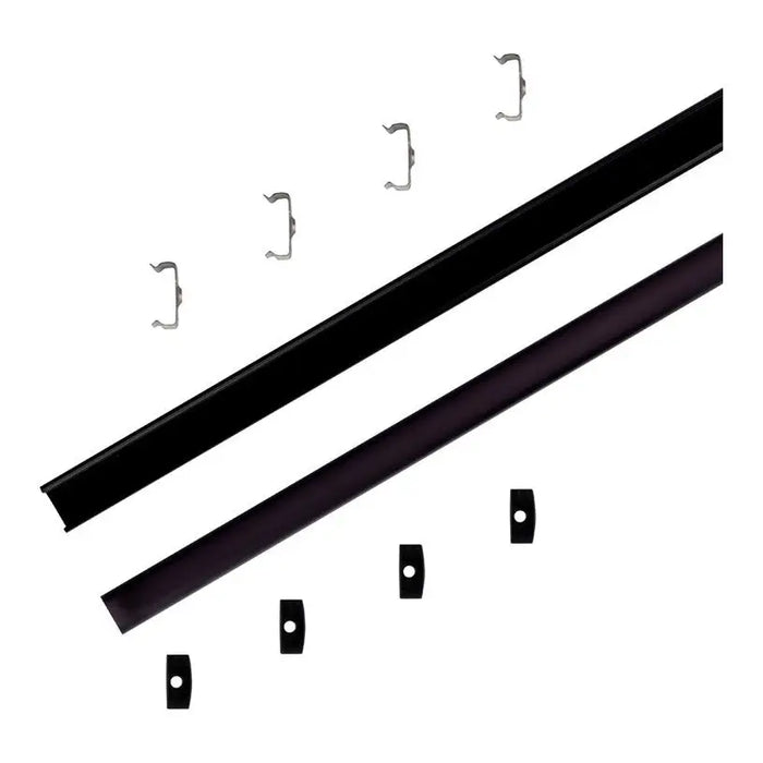 ALUMINUM PROFILE FOR LED STRIP STRIP 2M 17.4X7MM BLACK V-TAC - LED ленти и аксесоари<<<Вътрешно осветление<<<Мебели и