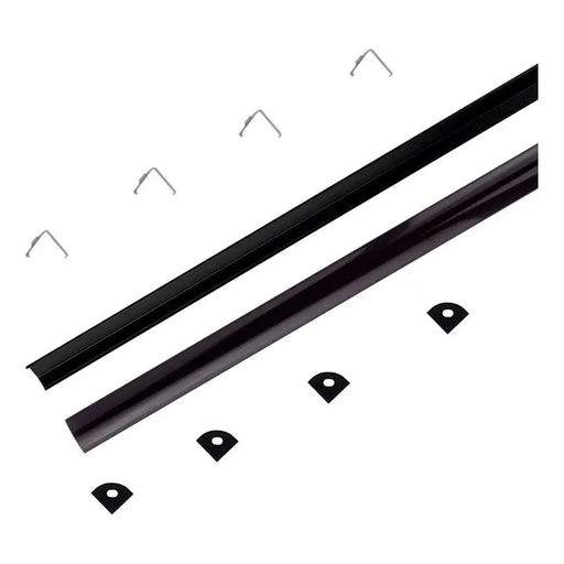 ALUMINUM PROFILE FOR LED STRIP CORNER 2M 15.8X15.8MM BLACK V-TAC - LED ленти и аксесоари<<<Вътрешно осветление<<<Мебели