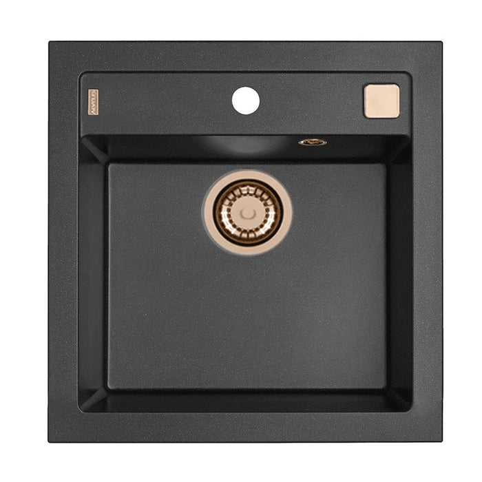 GRANITE KITCHEN SINK ALVEUS FORMIC 20 52X50X20 CM. BLACK