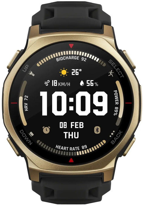 Amazfit T-Rex 3 Pro NFC, 44mm with Silicone Strap, Black Gold EU W2548GL1N