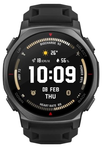 Amazfit T-Rex 3 Pro NFC, 44mm with Silicone Strap, Tactical Black EU W2548GL5N