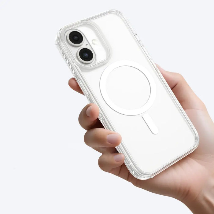 AmazingThing Titan Pro Mag Case with Magnetic Ring for iPhone 16 Plus - Transparent - Cell phone cases