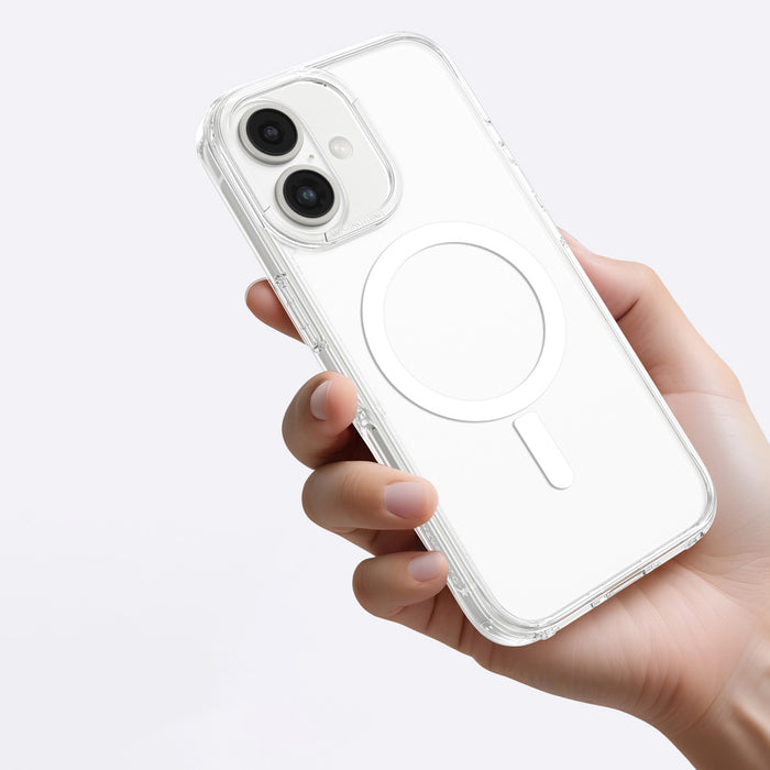 AmazingThing Minimal Mag Case with Magnetic Ring for iPhone 16 - Transparent