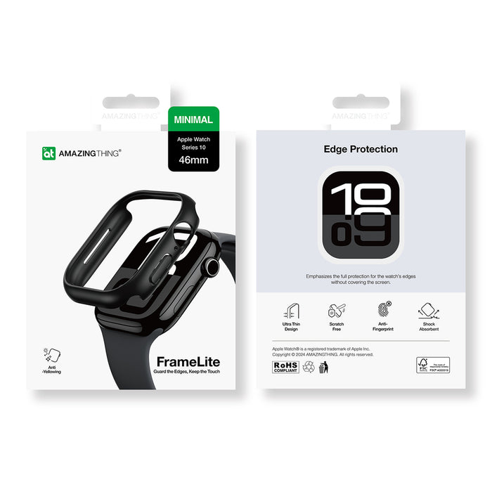 AmazingThing Minimal Case for Apple Watch 46mm – black