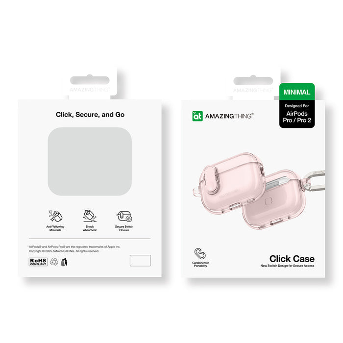 AmazingThing Minimal Case for AirPods Pro 2 - Pink