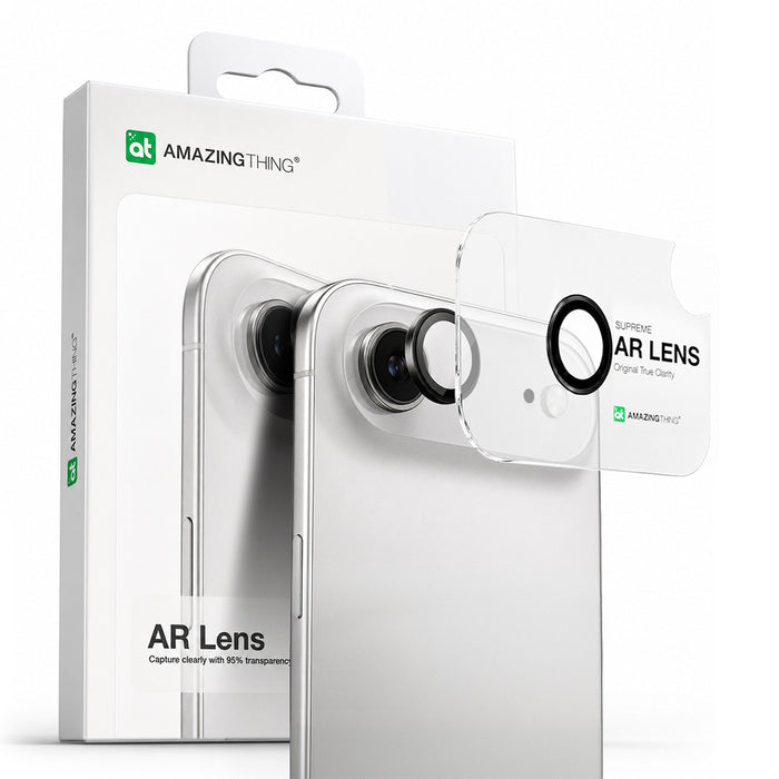 AmazingThing Lens Glass for iPhone 17 Air with Black Aluminum Frame