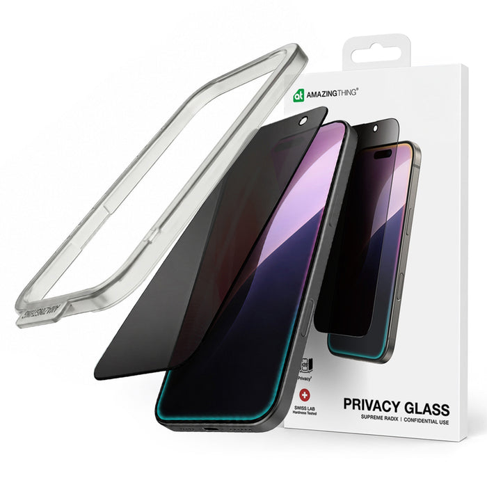 AmazingThing Titan Privacy FusionFilter 7 Privacy Tempered Glass for iPhone 17 Pro