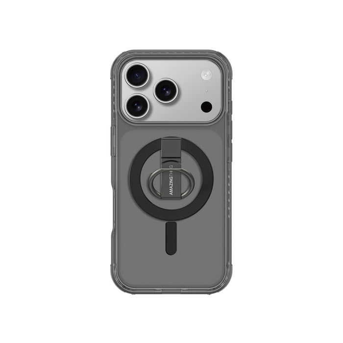 AmazingThing Titan Pro Grip Ring Set Case for iPhone 17 Pro Max Compatible with MagSafe - Black
