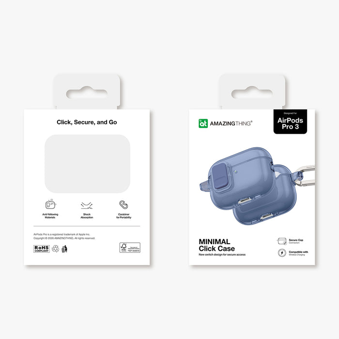 AmazingThing Minimal Case for AirPods Pro 3 - Blue