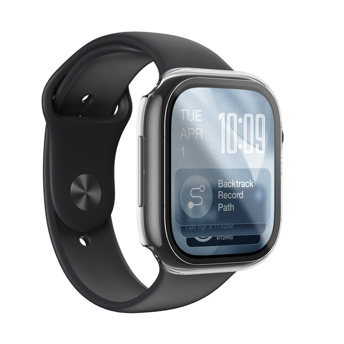 AmazingThing Radix Glass Screen Protector with Case for Apple Watch Series 11 46mm - Clear