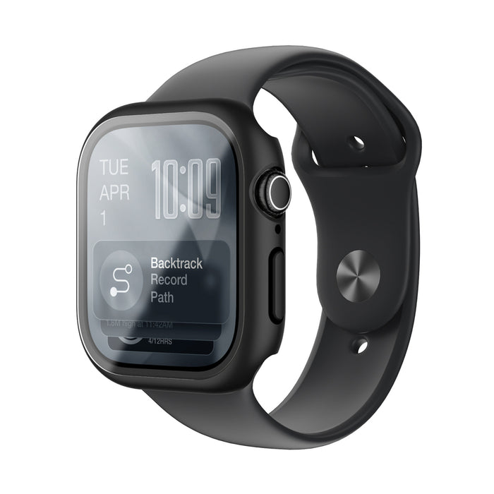 AmazingThing Radix Glass Screen Protector with Case for Apple Watch Series 11 46mm - Black