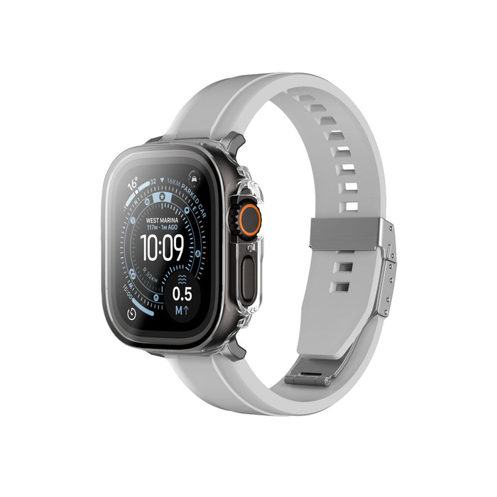 AmazingThing Radix Glass Screen Protector with Case for Apple Watch UItra 3 49mm - Clear