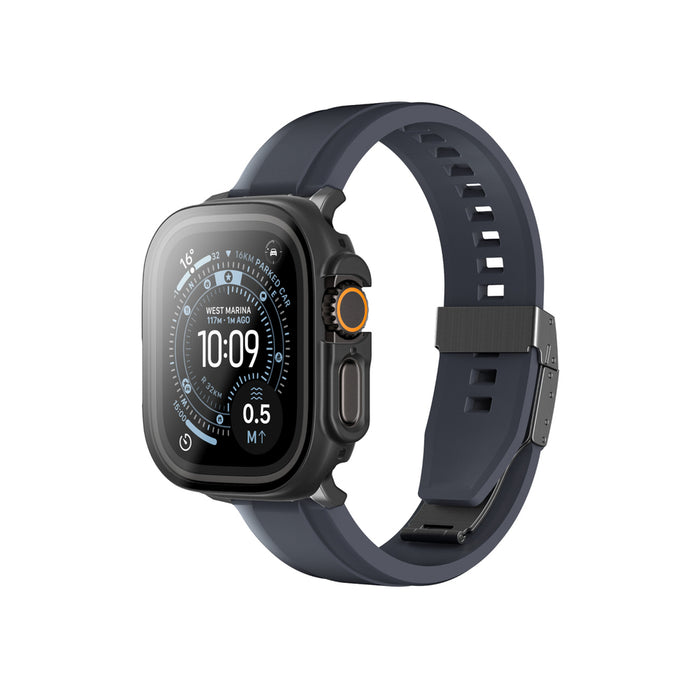 AmazingThing Radix Glass Screen Protector with Case for Apple Watch UItra 3 49mm - Black