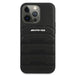 AMG AMHCP13XGSEBK iPhone 13 Pro Max 6,7’’ czarny/black hardcase Leather Debossed Lines - Cell phone cases